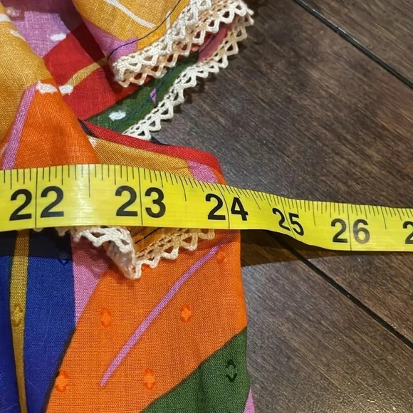 Marc New York Tropical Ruffle Multicolored blouse Cotton Plus Size 2X Flowy NWT - Picture 7 of 13